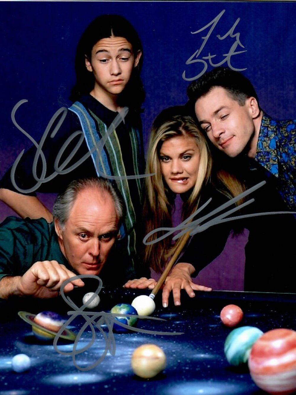 3rd Rock From The Sun Lithgow Johnston Stewart Gordon-Levitt Signed 8X10 Photo